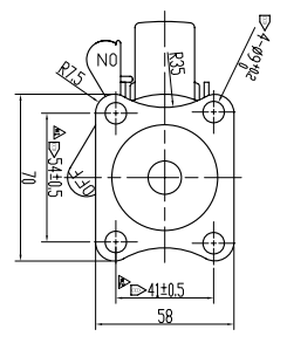 Wheel with brake to BBQ Master  L Pro / L Plus / XL Pro / XL Plus