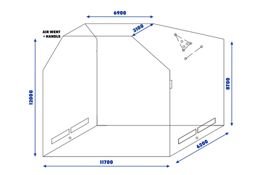Abdeckhaube Premium L Max (Fold-Down)