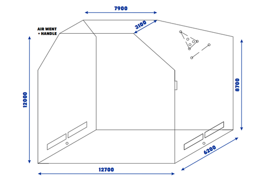 Abdeckhaube Premium XL Max (Fold-Down)