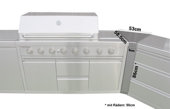 Outdoorkitchen Corner Unit 45°