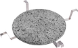 Lava stone round with holder XXL Pro